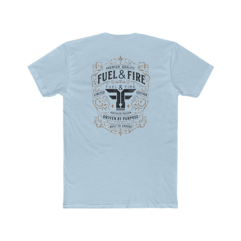 Fuel & Fire Vintage Logo T-Shirt — 'Driven by Purpose' Graphic Tee