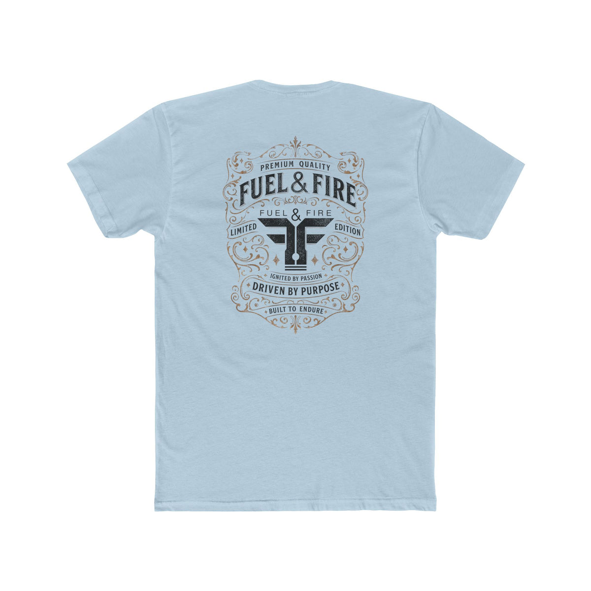 Fuel & Fire Vintage Logo T-Shirt — 'Driven by Purpose' Graphic Tee
