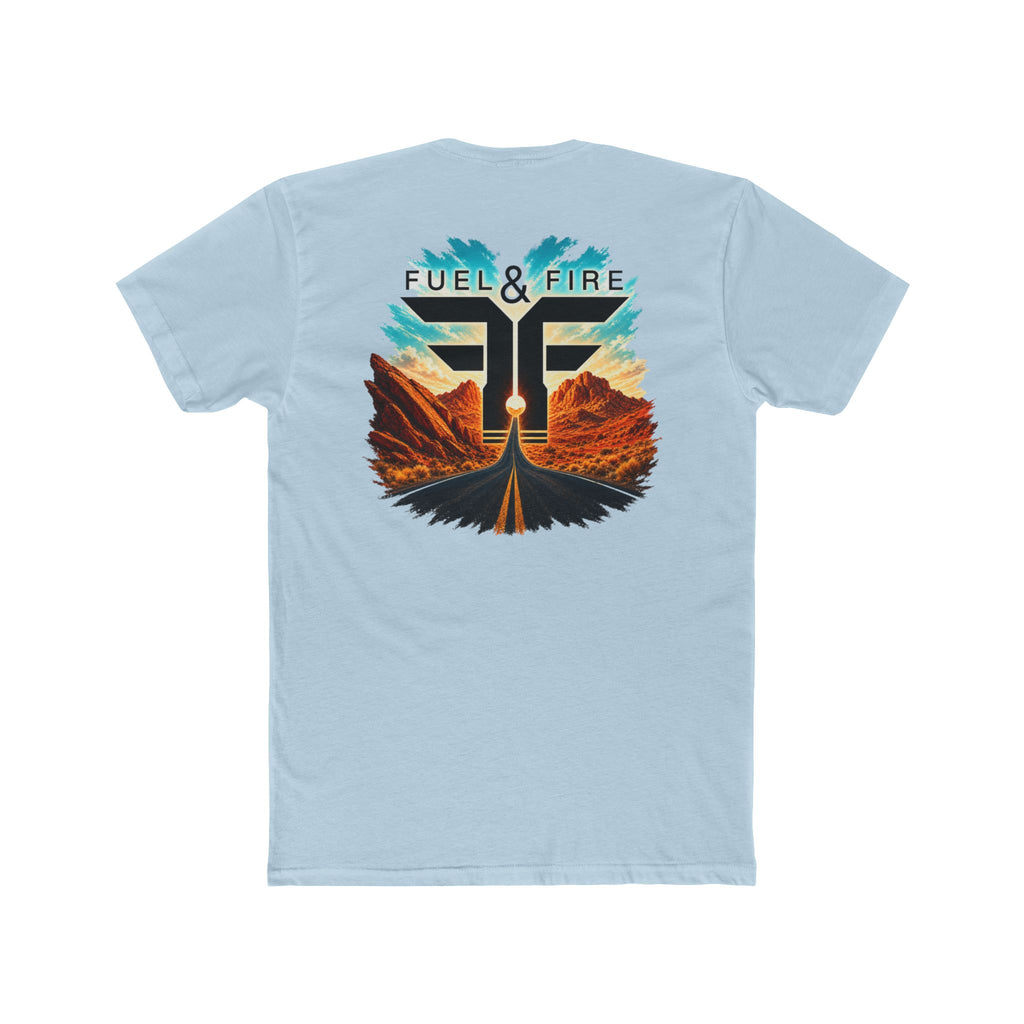 Fuel & Fire Road Trip Graphic Tee — Vintage Desert Sunset T‑Shirt