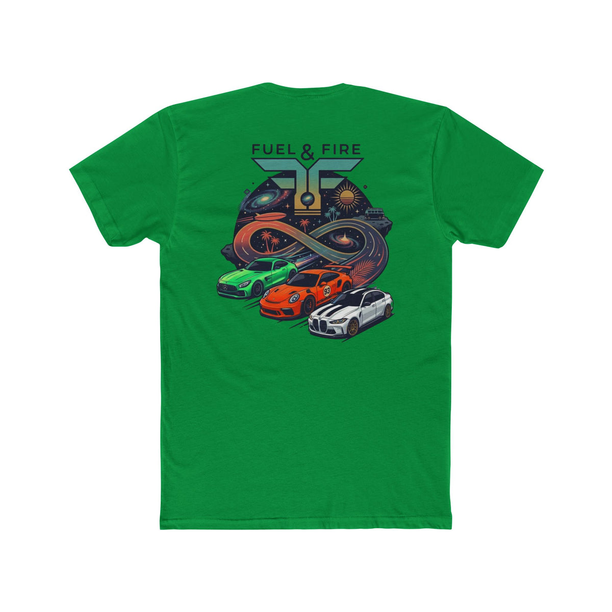 Fuel & Fire Space Race — Retro Racing Graphic T-Shirt