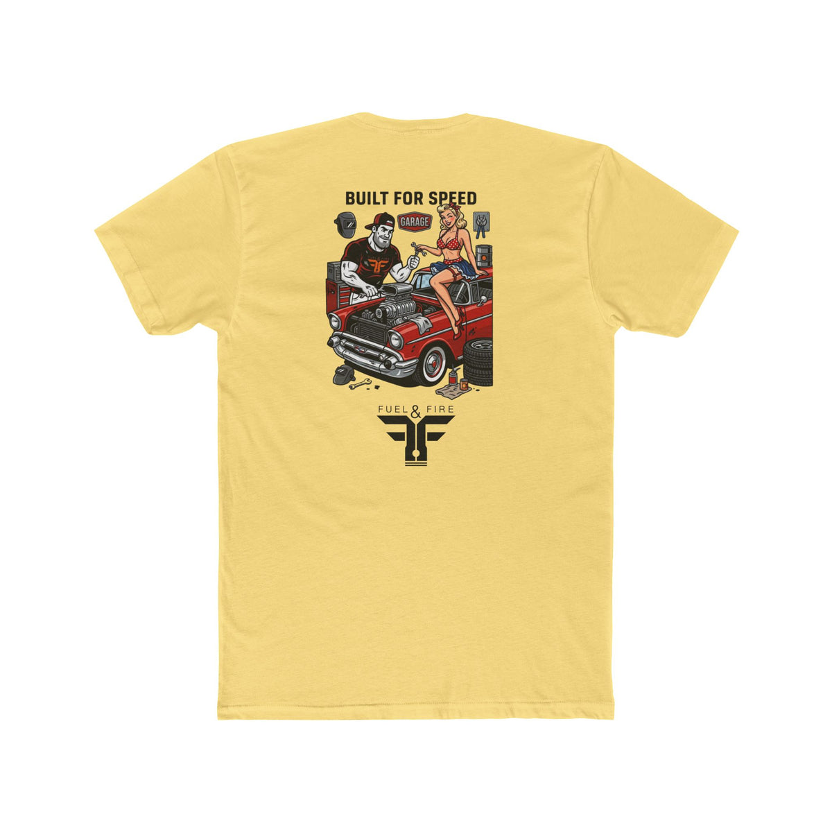 Big Block Bobby Garage— Vintage Hot Rod & Pin-Up Car Shirt