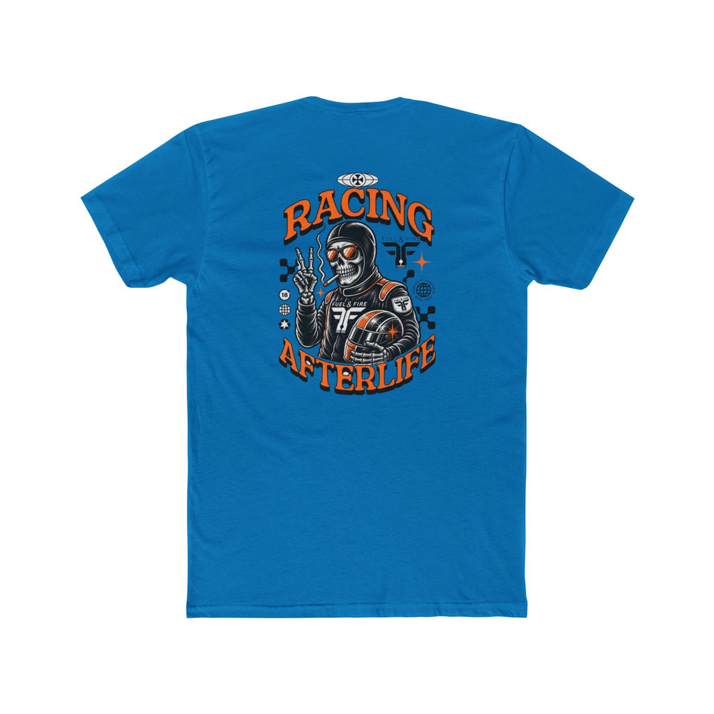 Racing Afterlife Tee — Vintage Skull Racer Graphic Shirt