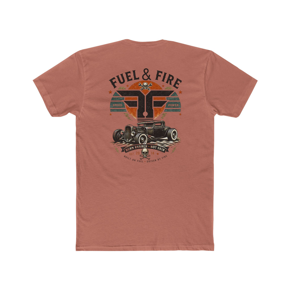 Fuel & Fire Bone Crusher Tee — Classic Hot Rod Graphic T-Shirt