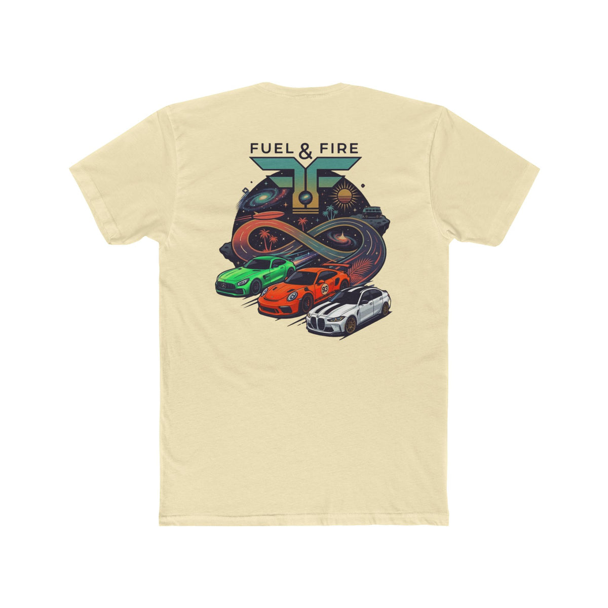 Fuel & Fire Space Race — Retro Racing Graphic T-Shirt
