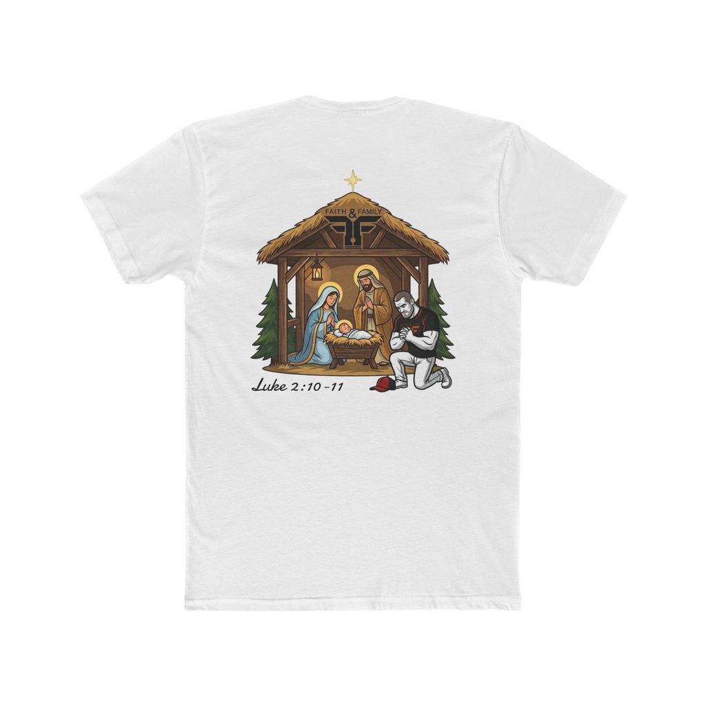 Big Block Bobby - Christmas Nativity T-Shirt with Luke 2:10–11 Graphic