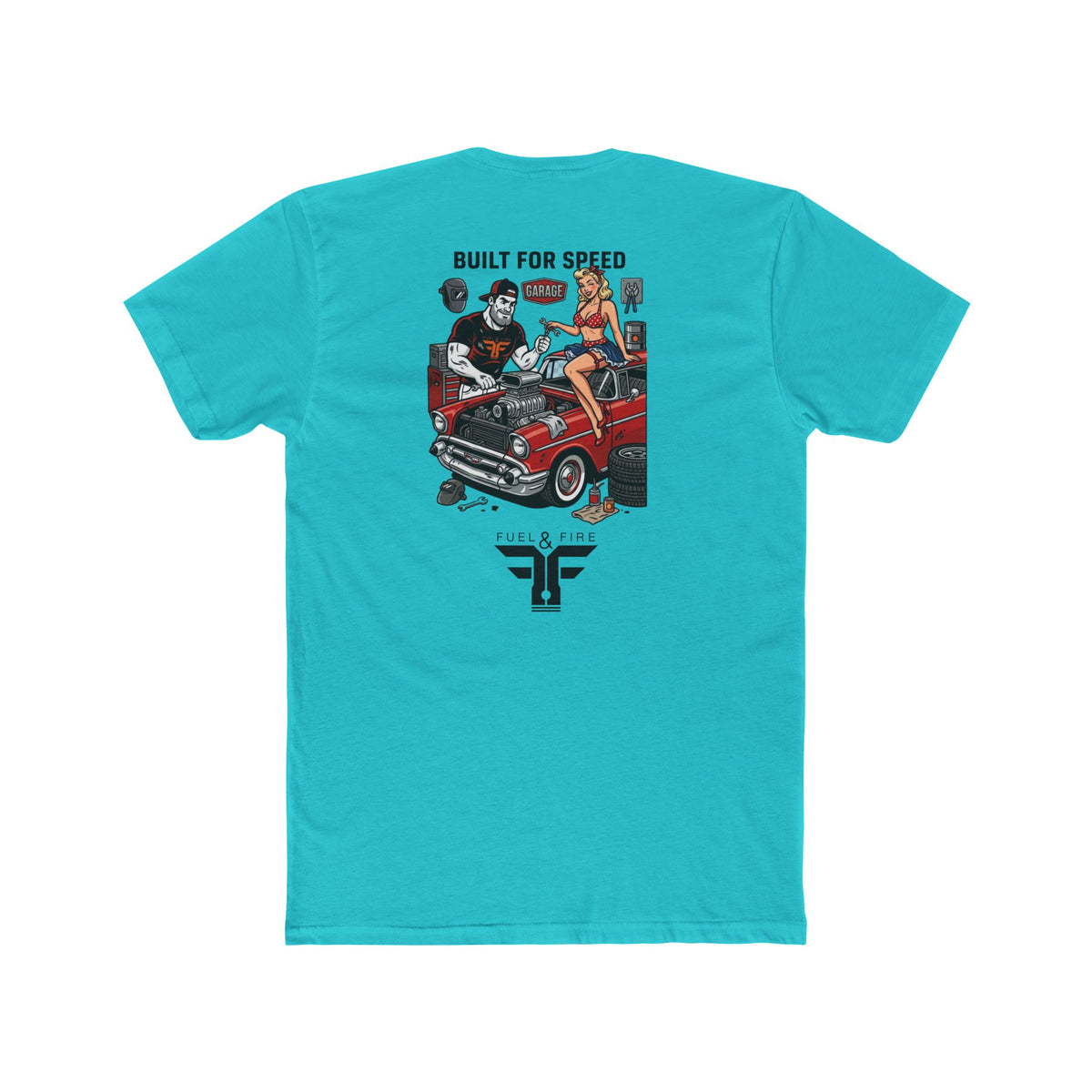 Big Block Bobby Garage— Vintage Hot Rod & Pin-Up Car Shirt