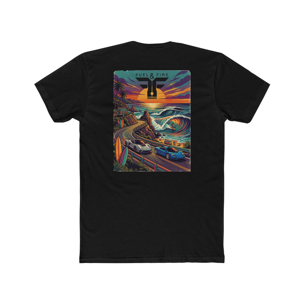 Surf Roadtrip T-Shirt —  Hennessey and McLaren Scenic Sunset Coastal Crew Tee