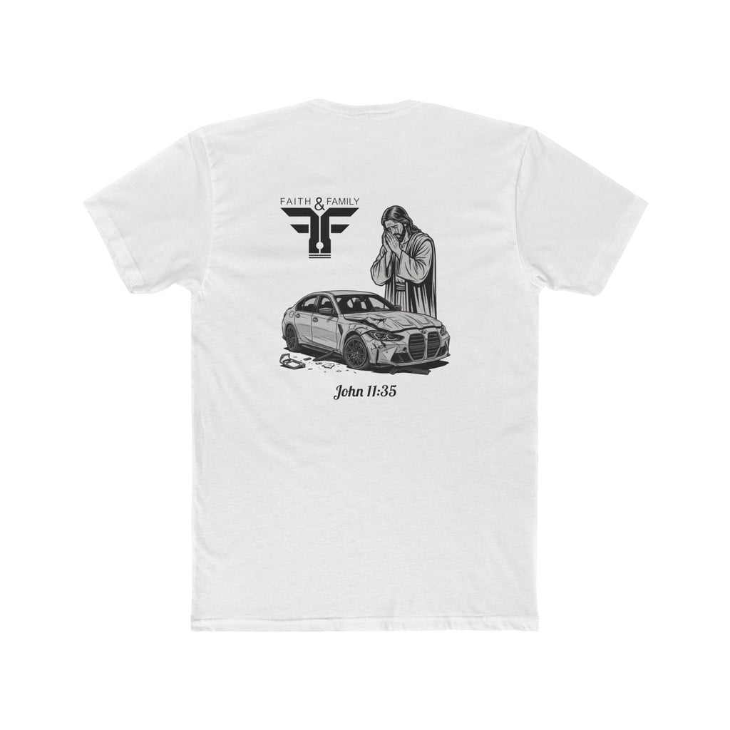 Faith & Family  G80 M3 Graphic Tee — John 11:35 Jesus Wept BMW M3