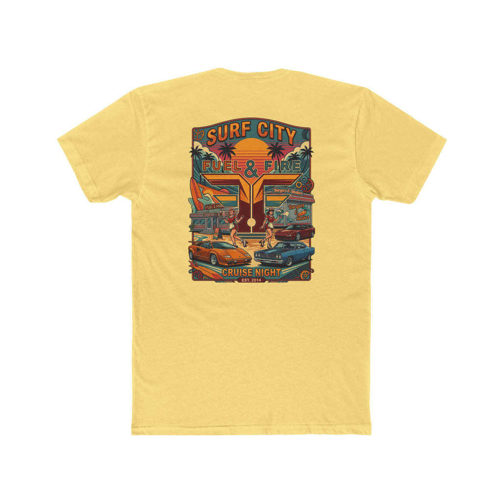 Surf City Cruise Night T-Shirt — Hot Rods JDM and Exotic Beach Cars Graphic Tee