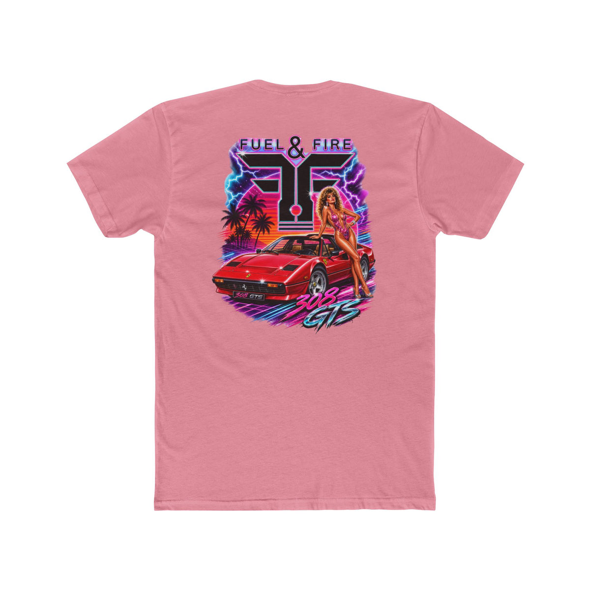 Fuel & Fire 308 GTS Retro Sports Car Tee