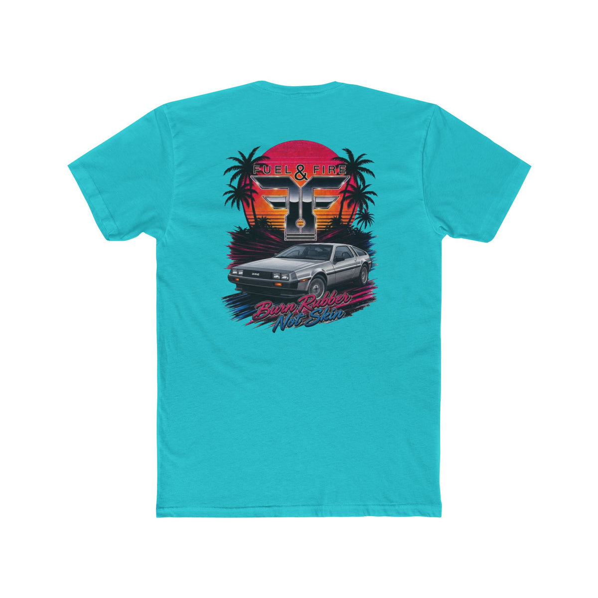 Retro Sunset 1.21 Gigawatts Tee — 'Rise & Ride' Vintage Palm Beach Graphic T-Shirt