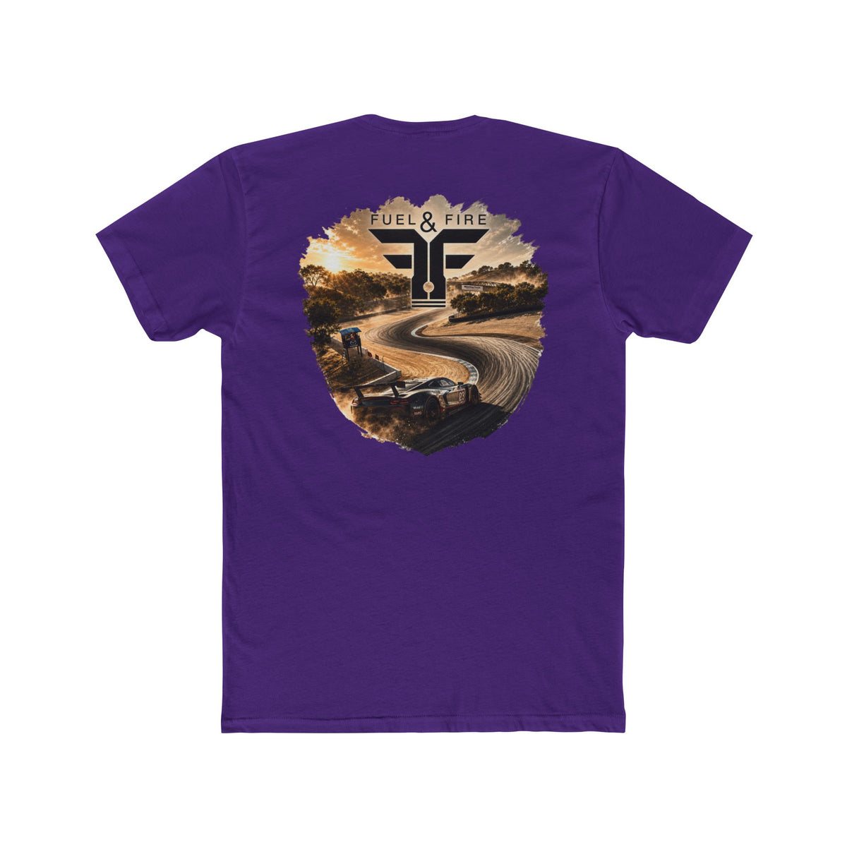 Fuel & Fire Racing Tee — Laguna Seca Graphic Cotton Crewneck