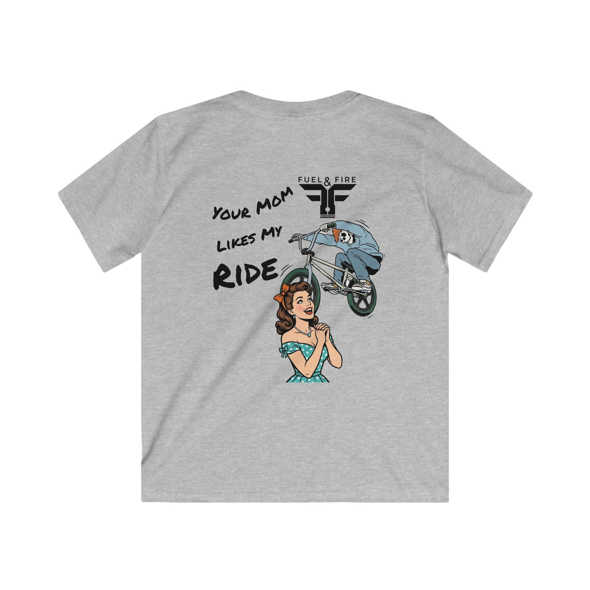 Youth T‑Shirt "Your Mom Likes My Ride" Retro BMX Graphic Tee
