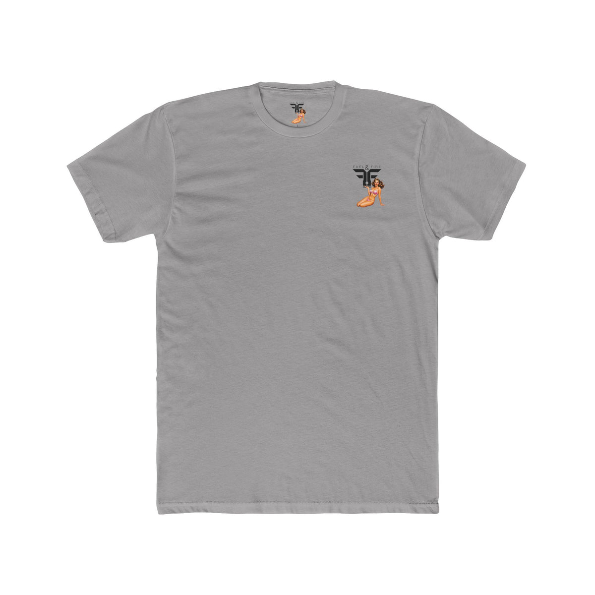 Fuel & Fire Pinup Hot Rod Tee — Retro Pin-up Car Graphic T-Shirt