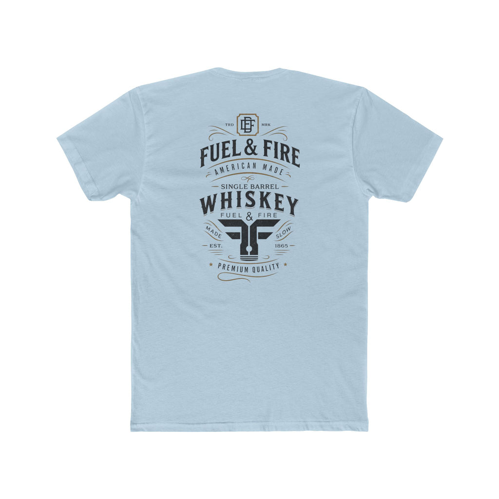 Fuel & Fire Whiskey Logo T-Shirt — Vintage Distillery Graphic Tee
