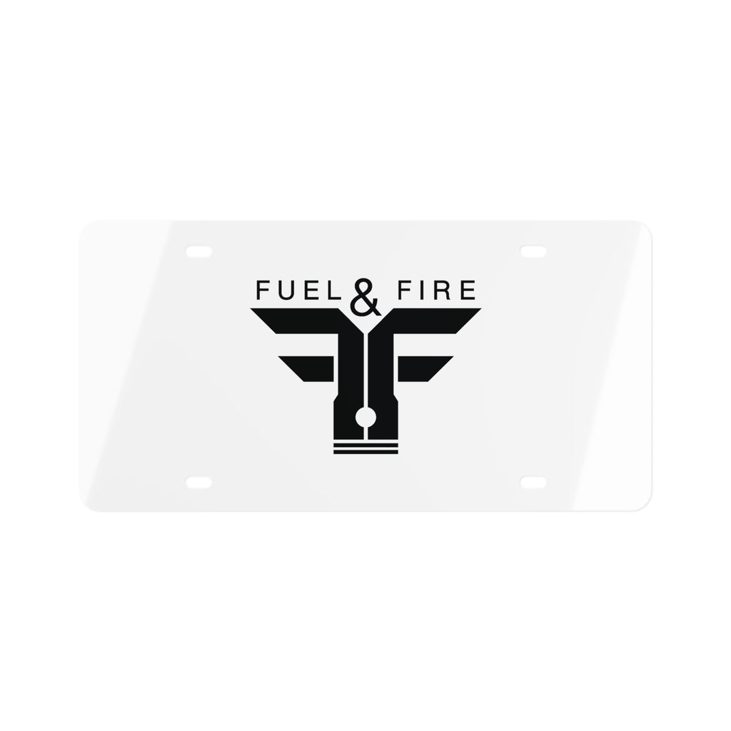 Fuel & Fire Logo License Plate - Automotive Emblem Front Plate