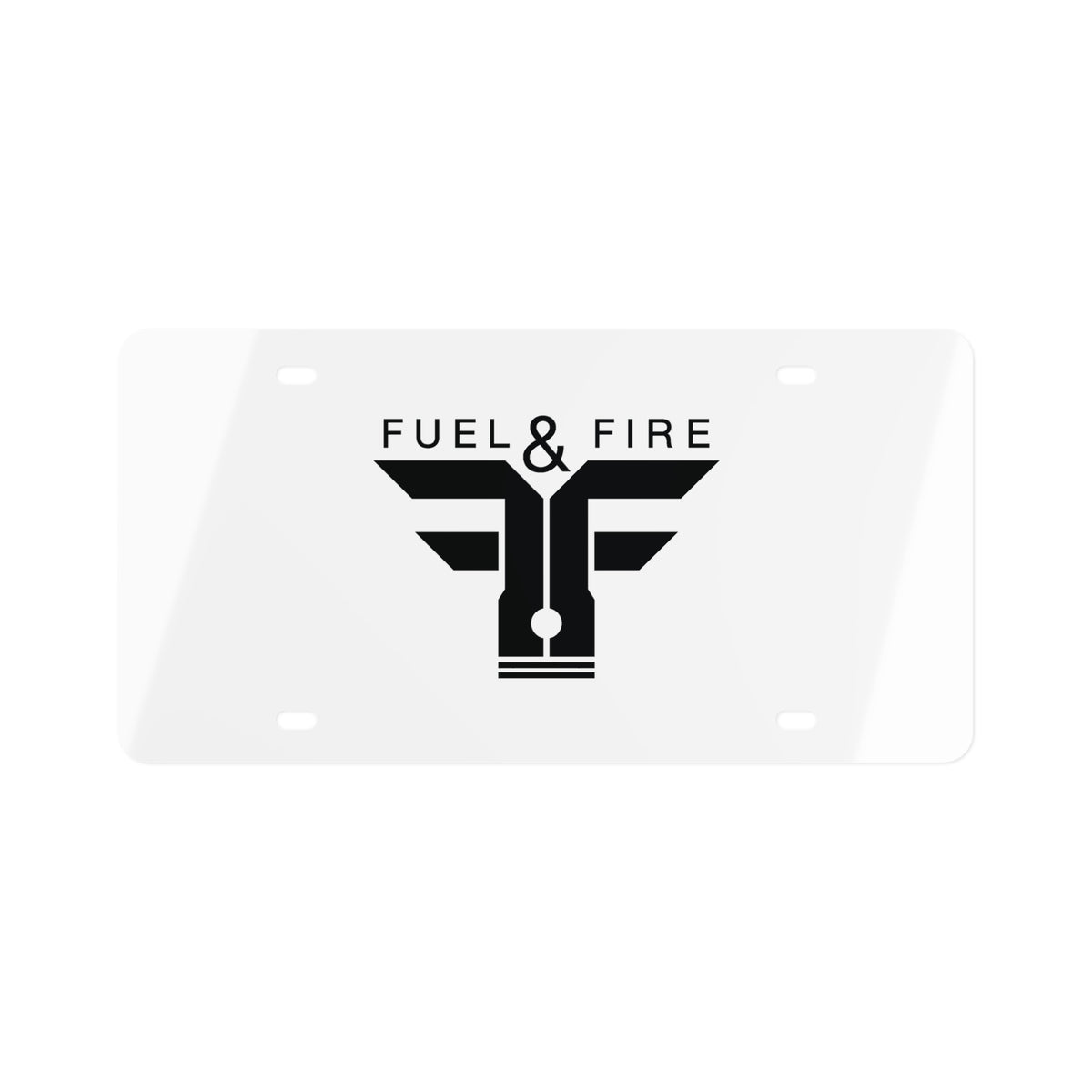 Fuel & Fire Logo License Plate - Automotive Emblem Front Plate
