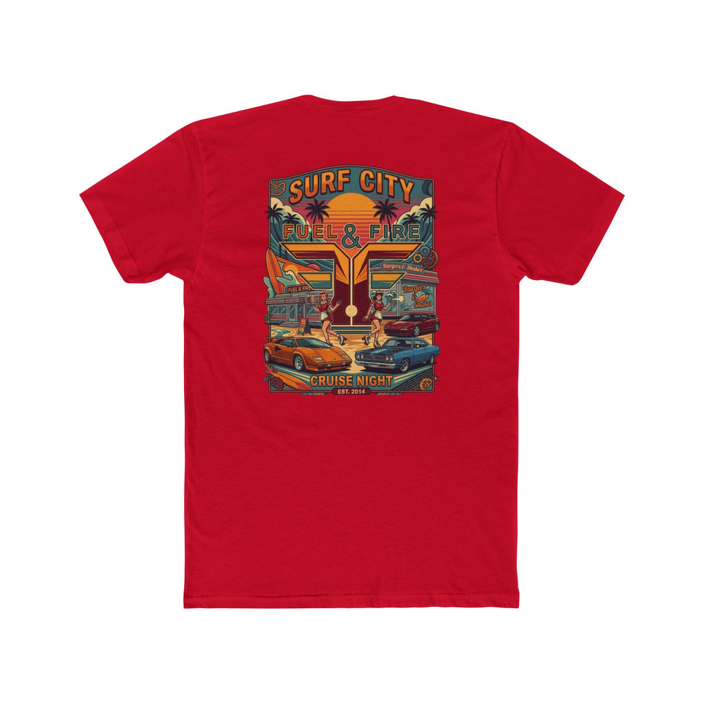 Surf City Cruise Night T-Shirt — Hot Rods JDM and Exotic Beach Cars Graphic Tee
