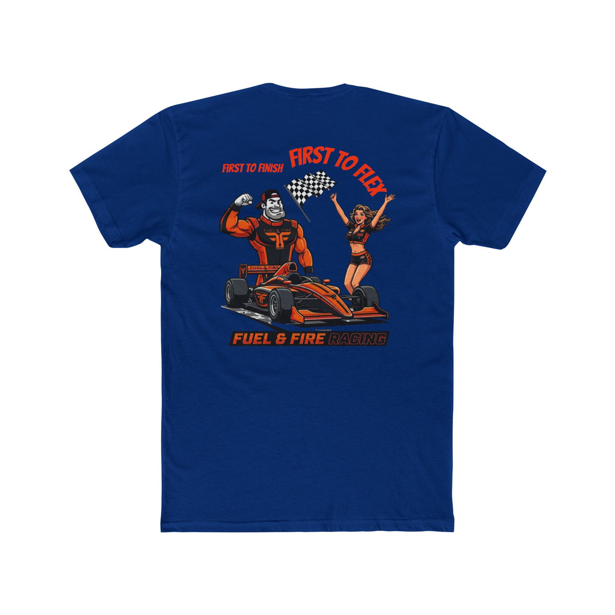 Big Block Bobby — “First to Flex” Fuel & Fire Graphic T‑Shirt