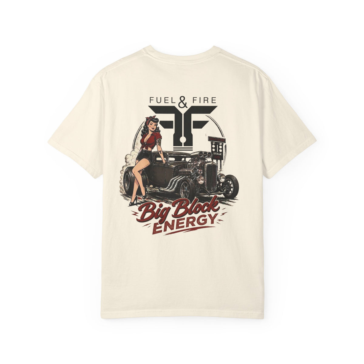 Fuel & Fire "Big Block Energy" Vintage Hot Rod T-Shirt