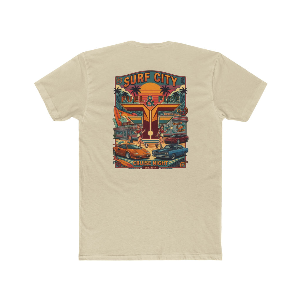 Surf City Cruise Night T-Shirt — Hot Rods JDM and Exotic Beach Cars Graphic Tee