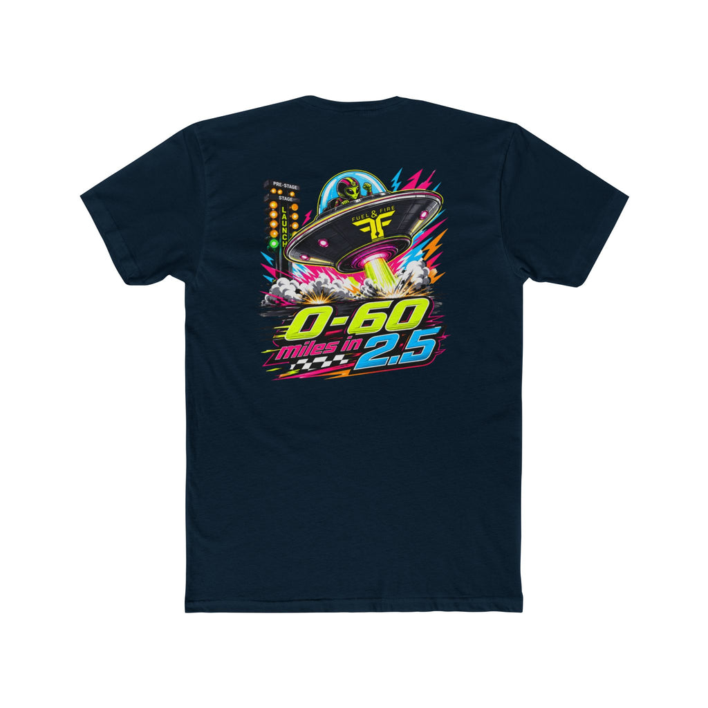 Racing UFO Tee — "0-60 Miles in 2.5" Retro Neon Graphic Shirt