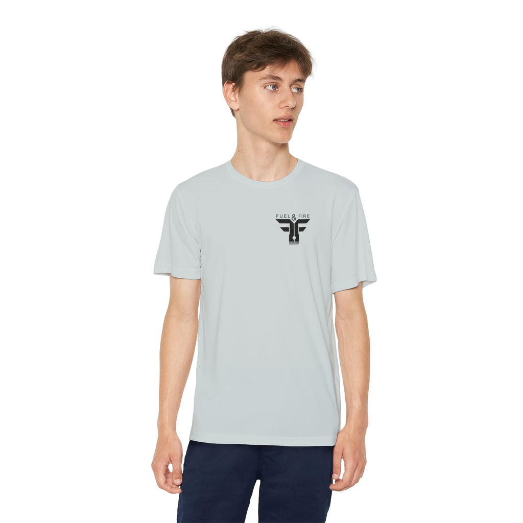 Youth Competitor Tee — 'Burn Rubber Not Skin' Racing Graphic Shirt