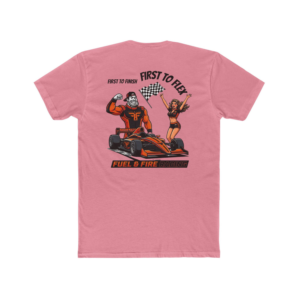 Big Block Bobby — “First to Flex” Fuel & Fire Graphic T‑Shirt