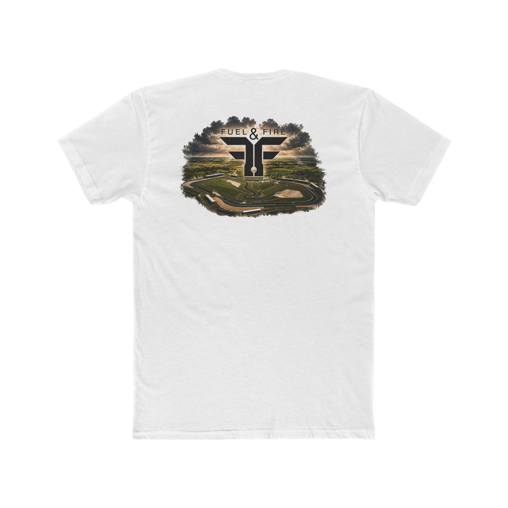 Formula 1 Course Logo Tee — 'Fuel & Fire' Silverstone Graphic Cotton T‑Shirt
