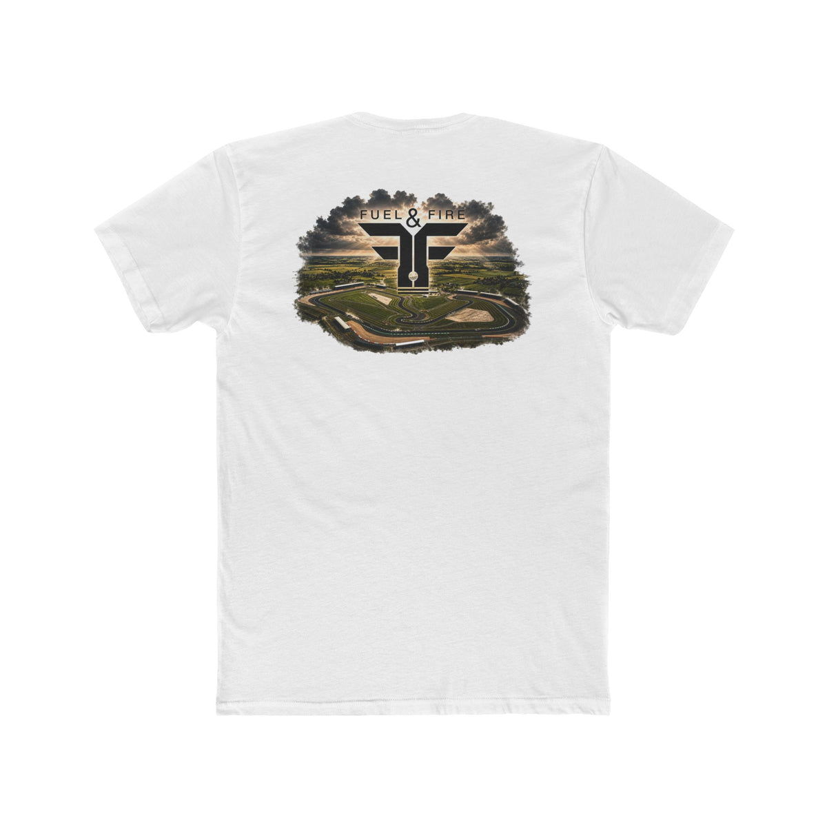 Formula 1 Course Logo Tee — 'Fuel & Fire' Silverstone Graphic Cotton T‑Shirt