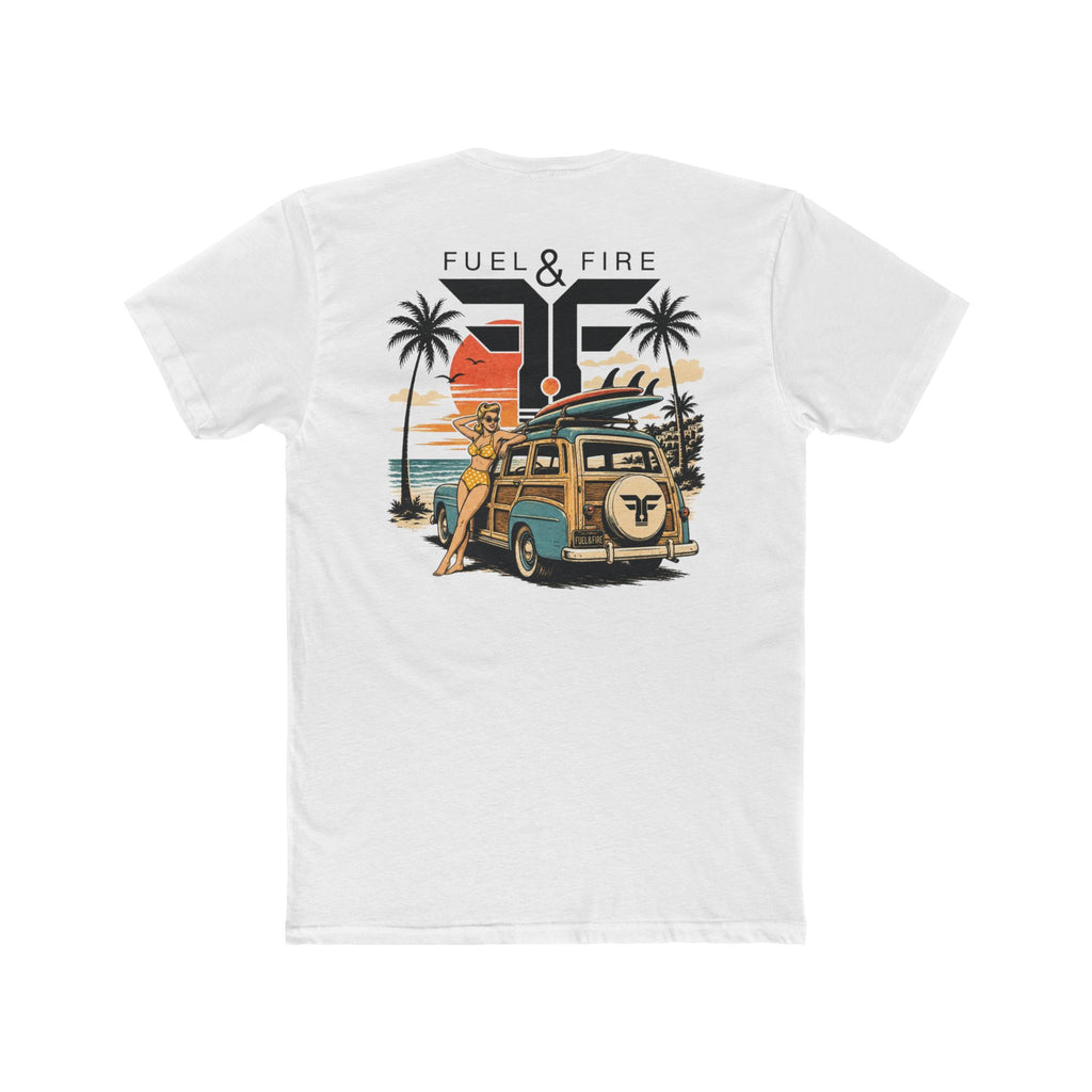 Fuel & Fire Surf Van Tee — Vintage Beach Sunset Graphic T-Shirt