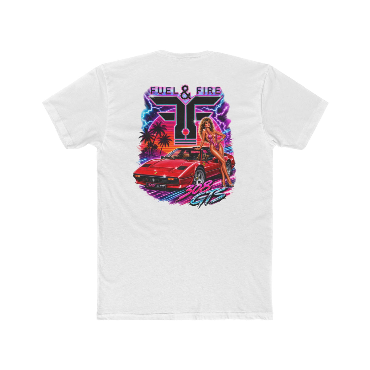 Fuel & Fire 308 GTS Retro Sports Car Tee