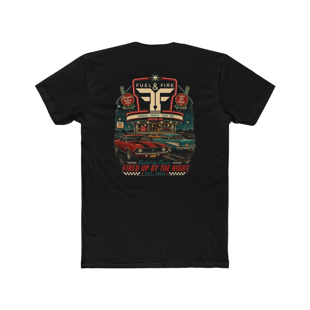 Fuel & Fire Retro Diner T-Shirt — Fired Up By The Night Graphic Tee